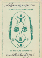 AKEO 47 Esperanto Card 'I Speak Esperanto / I Don't Speak Esperanto' - 'Mi (ne) Parolas Esperanton' - Circulated - Esperanto