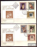 BULGARIA / BULGARIE - 1967 - Chats - 2 FDC - Covers & Documents