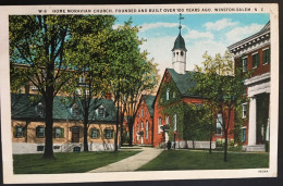 3 CPA Winston-Salem- Home Moravian Church - Union Station (animée). NON CIRCULEES - Winston Salem