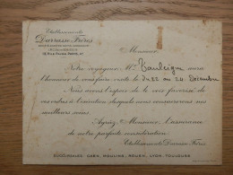 CARTE DE VISITE ETABLISSEMENTS DARASSE FRERES - Cartes De Visite