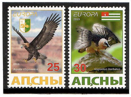 Abkhazia . EUROPA 2019. National Birds. (Arms,Flag) 2v :25,30 - 2019