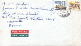 PORTUGAL AFFRANCHISSEMENT COMPOSE SUR LETTRE POUR LA FRANCE 1974 - Covers & Documents