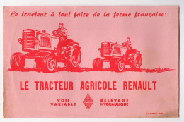 Buvard Le Tracteur Agricole Renault Relevage Hydraulique - Agricultura