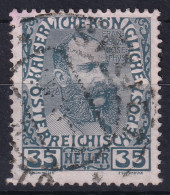 AUSTRIA 1908 - Canceled - ANK 149 I. - ERROR "E"ranciscus - Used Stamps