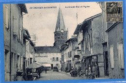 01 - Ain - Saint Trivier De Courtes - La Grand Rue Et L'Eglise (N12693) - Non Classés