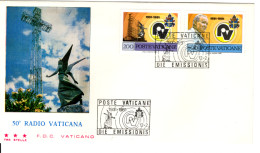 VATICAN FDC 1981 Radio Vatican -set Of 2, John Paul II #F130 - Cartoline Maximum