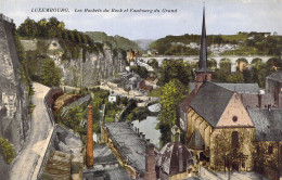 LUXEMBOURG - Les Rochets Du Bock Et Faubourg Du Grund - Carte Postale Ancienne - Luxemburg - Town