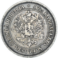 Monnaie, Finlande, Alexander II, 2 Markkaa, 1872, Helsinki, TTB, Argent, KM:7.2 - Finlandia