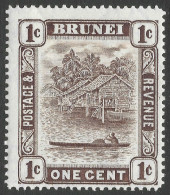 Brunei. 1947-51 View On Brunei River. 1c MH Mult Script CA W/M SG 79 - Brunei (...-1984)