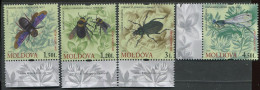 Moldova:Unused Stamps Serie Dragonfly, Bee, Beetle, 2009, MNH - Abeilles