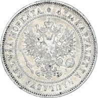 Monnaie, Finlande, Alexander II, 2 Markkaa, 1874, Helsinki, TB+, Argent, KM:7.2 - Finlandia