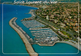 SAINT-LAURENT-DU-VAR    ( ALPES MARITIMES )   VUE AERIENNE : LE PORT DE PLAISANCE , LA VILLE . AU FOND , CAGNES - Saint-Laurent-du-Var