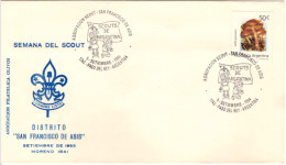 Argentina 1994,  Cachet Of Scouts Of The District Of St Francis Of Assisi- Mushrooms #F144 - Franking Labels