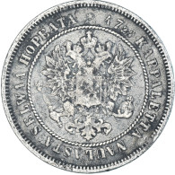 Monnaie, Finlande, Alexander II, 2 Markkaa, 1872, Helsinki, TB+, Argent, KM:7.2 - Finlandia