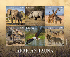 LIberia  2022 African Fauna.  Rhinoceros. (408a) OFFICIAL ISSUE - Rhinoceros