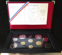 F5000.50 - COFFRET FLEURS DE COINS - 1990 - 1 Centime à 100 Francs RARE - BU, BE & Muntencassettes