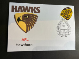 (3 Q 18 A) Australia AFL Team (2023) Commemorative Cover (for Sale From 27 March 2023) Hawthorn Hawks - Brieven En Documenten