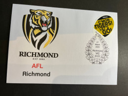 (3 Q 18 A) Australia AFL Team (2023) Commemorative Cover (for Sale From 27 March 2023) Richmond Tigers - Lettres & Documents