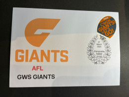 (3 Q 18 A) Australia AFL Team (2023) Commemorative Cover (for Sale From 27 March 2023) Western Sydney Giants - Brieven En Documenten