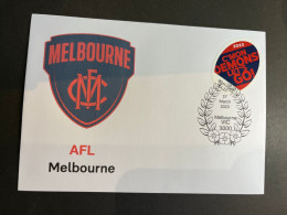 (3 Q 18 A) Australia AFL Team (2023) Commemorative Cover (for Sale From 27 March 2023) Melbourne Football Club - Brieven En Documenten