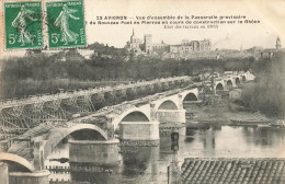 Avignon * Vue D'ensemble De La Passerelle Provisoire Et Du Nouveau Pont De Pierres * Travaux En 1909 - Avignon