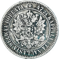 Monnaie, Finlande, Alexander II, 2 Markkaa, 1866, Helsinki, TB+, Argent, KM:7.1 - Finlandia