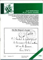 Club Marcophile De La Seconde Guerre Mondiale - Bulletin N° 8 - Décembre 1986 - Janvier 1987 - Militärpost & Postgeschichte