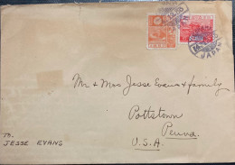 JAPAN 1933, COVER USED TO USA, 1922 MT, FUJI. & DEER, 1926 TIMER GATE STAMP, YOKOHAMA CITY CANCEL. - Lettres & Documents