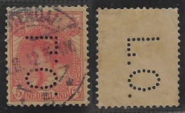 Netherlands 1906/1913 Stamp With Perfin L.O. By Labouchere Oyens & Co's Bank From Amsterdam Lochung Perfore - Gezähnt (perforiert)