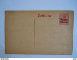 Belgique Entier Postwaardestuk Generaal Gouvernement Nr.3 Belgien 10 Centimes Op 10 Pf 1914 - German Occupation