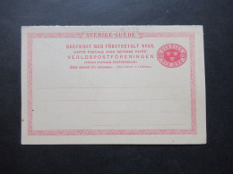 Schweden Um 1900 Ganzsache / Doppelkarte Tio Öre Ungebraucht - Interi Postali