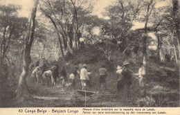 CONGO BELGE - Attaque D'une Termitière Sur La Nouvelle Route De Lukafu - Carte Postale Ancienne - Congo Belga