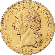 Monnaie, Italie, Victor-Emmanuel I, 20 Lire, 1816, Torino, SUP, Or - Piemonte-Sardinië- Italiaanse Savoie