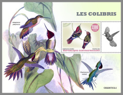 CENTRAL AFRICAN 2022 MNH Hummingbirds Kolibris Colibris S/S I - OFFICIAL ISSUE - DHQ2318 - Kolibries