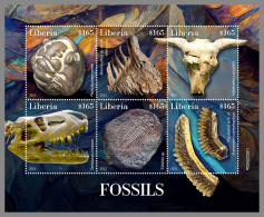 LIBERIA 2022 MNH Fossils Fossilien Fossiles M/S - OFFICIAL ISSUE - DHQ2318 - Fossiles
