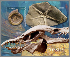 LIBERIA 2022 MNH Fossils Fossilien Fossiles S/S - OFFICIAL ISSUE - DHQ2318 - Fossielen