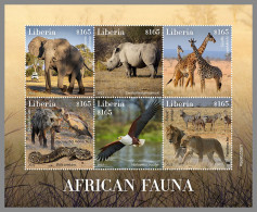 LIBERIA 2022 MNH Rhino Nashorn African Fauna M/S - OFFICIAL ISSUE - DHQ2318 - Rhinoceros