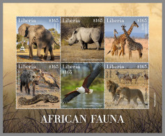 LIBERIA 2022 MNH Giraffe Girafe African Fauna M/S - OFFICIAL ISSUE - DHQ2318 - Girafes