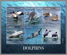 LIBERIA 2022 MNH Dolphins Delphine Dauphins M/S - OFFICIAL ISSUE - DHQ2318 - Dauphins