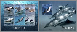 LIBERIA 2022 MNH Dolphins Delphine Dauphins M/S+S/S - OFFICIAL ISSUE - DHQ2318 - Dauphins