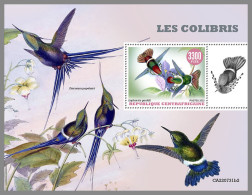 CENTRAL AFRICAN 2022 MNH Hummingbirds Kolibris Colibris S/S II - IMPERFORATED - DHQ2318 - Hummingbirds