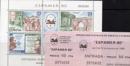 Kunst ESPAMER 1980 Spanien Block21 ** Plus EK 7€ Skulptur Literatur Hoja History Art Music Bloc Painting Sheet Bf Espana - Ungebraucht