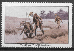 CIRCA GERMANY DEUTSCHER PFADFINDERBUND Scouting Pfadfinder Scouts Reklamemarke VIGNETTE CINDERELLA  - Ongebruikt