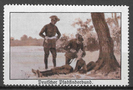 OLD ORIGINAL  GERMANY DEUTSCHER PFADFINDERBUND Scouting Pfadfinder Scouts Reklamemarke Poster Stamp VIGNETTE CINDERELLA  - Ungebraucht