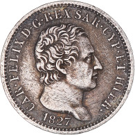 Monnaie, États Italiens, SARDINIA, Carlo Felice, Lira, 1827, Torino, TTB+ - Piemonte-Sardinië- Italiaanse Savoie