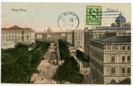 Austria 1926 Postcard - Vienna / Wien - Burg-Ring; 8g. Numeral Stamp - Ringstrasse