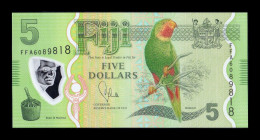 Fiji 5 Dollars ND (2012) Pick 115 Polymer Sc Unc - Fidji