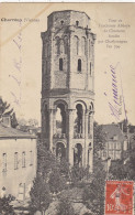 86. CHARROUX. CPA.  TOUR DE L'ANCIENNE ABBAYE. ANNEE 1910 + TEXTE - Charroux