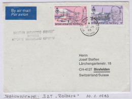 British Antarctic Territory (BAT) Cover Ca Ca Rothera 10 JA 1983 (TR164) - Storia Postale