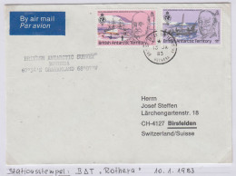 British Antarctic Territory (BAT) Cover Ca Ca Rothera 10 JA 1983 (TR164) - Cartas & Documentos